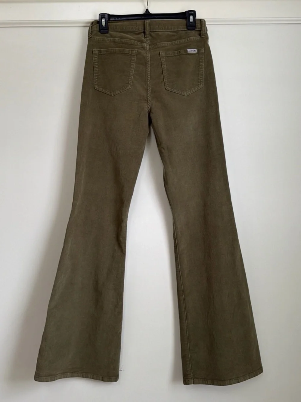 Joe's Jeans High Rise Olive Corduroy Flare Pants Size 28 Stretch 34